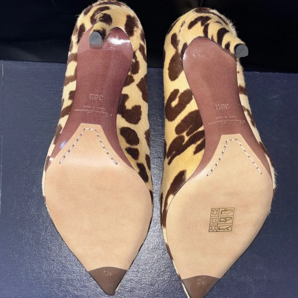 NEW Ralph Lauren Purple Label Women 6 Italian Celia Pump Multi Leopard Calf Hair